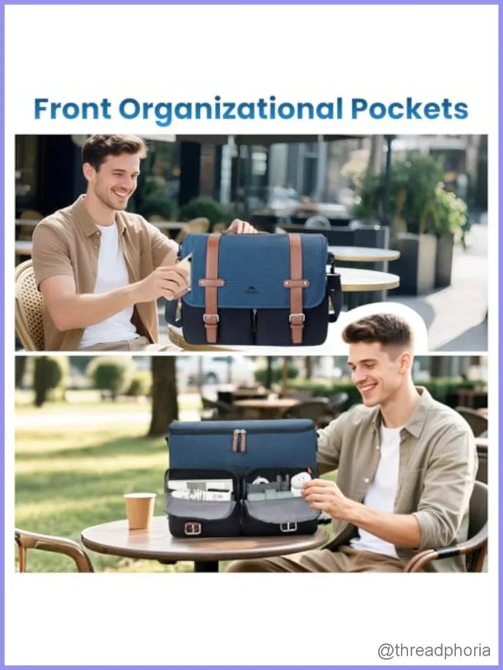 MATEIN Laptop Messenger Bag for Men, Shoulder Bag with USB Charging Port